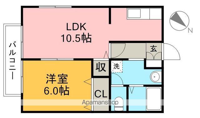 リベール高須(1LDK/1階)の間取り写真