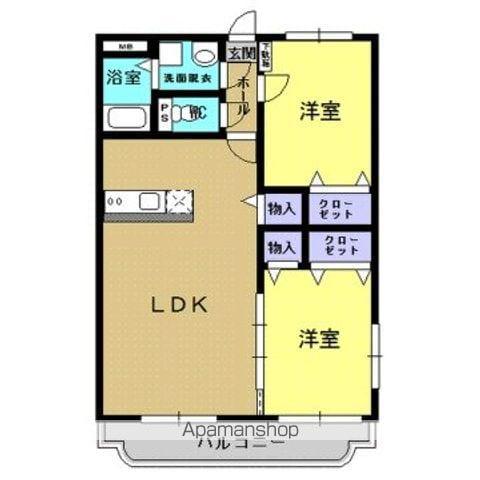 ユーミーあだちⅢ(2LDK/3階)の間取り写真