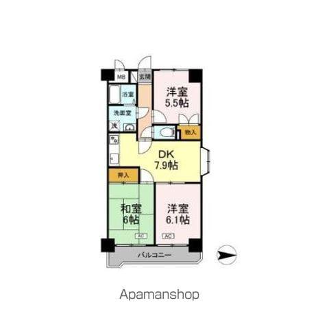 メゾン・ロワイヤル(3DK/5階)の間取り写真