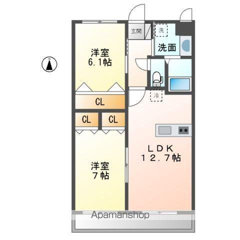 アリエッタ・ボスカート(2LDK/2階)の間取り写真