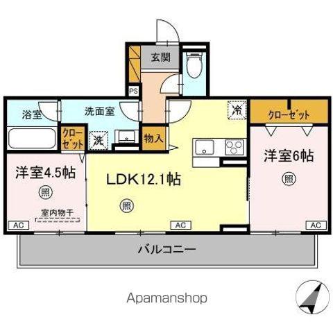 SERENVITA MATSUSHIROセレウィータ マツシロ(2LDK/2階)の間取り写真