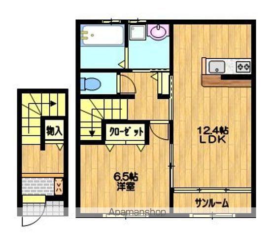 GRADO KJ(1LDK/2階)の間取り写真