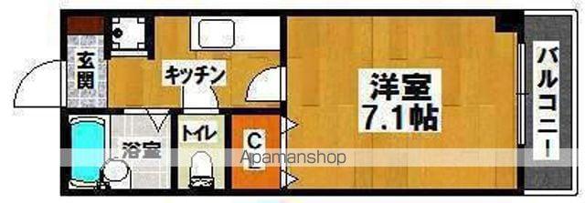 エヌエムサンカンテヌフ(1K/2階)の間取り写真