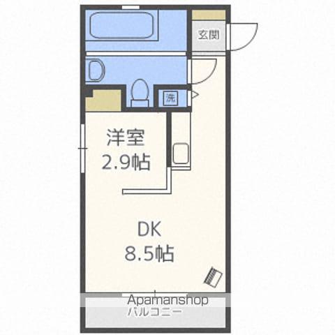 フレンズ本通南(1LDK/2階)の間取り写真