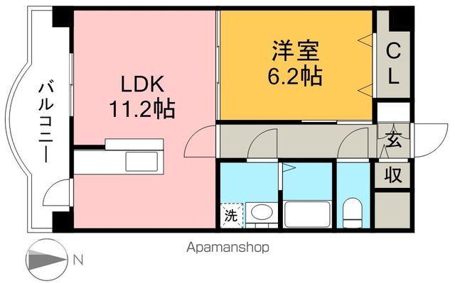マリベール・クオーレ(1LDK/3階)の間取り写真