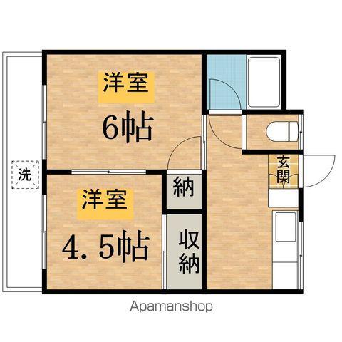 伊藤ビル(2K/2階)の間取り写真