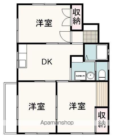 ラ・メール清香B(3DK/2階)の間取り写真