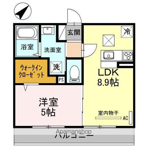 プルミエール大宮七里A(1LDK/1階)の間取り写真