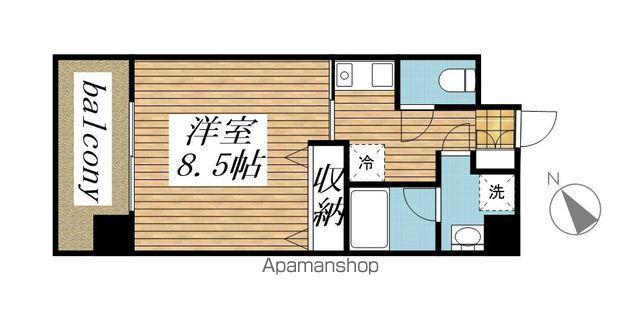 フォレスト茗荷谷(1K/8階)の間取り写真