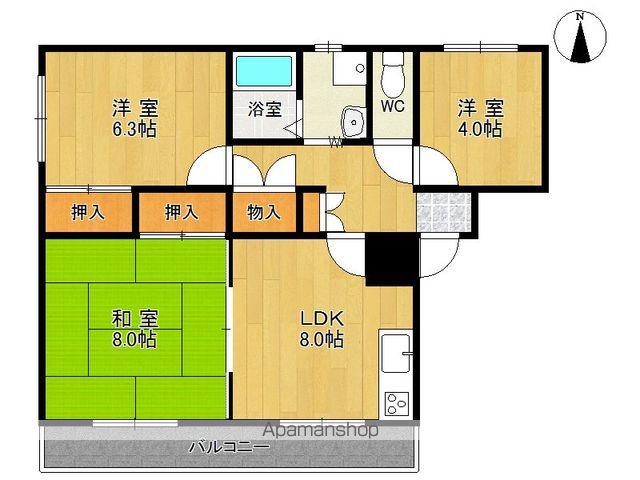 陸奥第一マンション(3DK/3階)の間取り写真