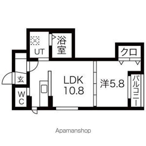 デイトナ(1LDK/4階)の間取り写真