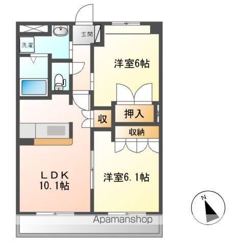 GRYFFINDOR 1(2LDK/2階)の間取り写真