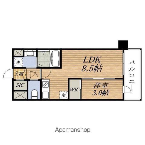 ADVANCEE江坂東デパール(1LDK/3階)の間取り写真