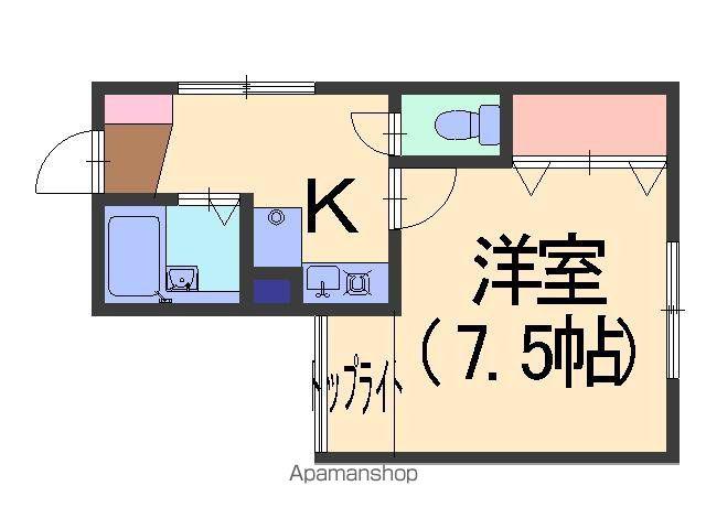 グランデール(1K/1階)の間取り写真