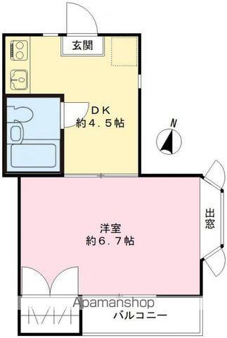 メゾンボヌール(1DK/1階)の間取り写真