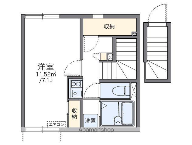 レオネクスト千代(1K/2階)の間取り写真