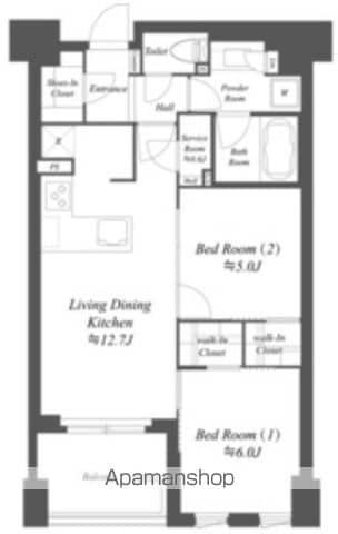 プライマル練馬豊島園(2LDK/3階)の間取り写真