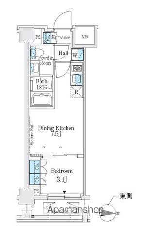 J.GRAN COURT 品川西大井イースト(1DK/3階)の間取り写真