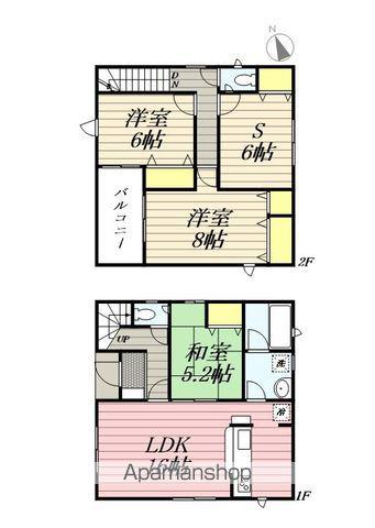 阪和線 長滝駅 徒歩16分 2階建 築2年(3SLDK)の間取り写真