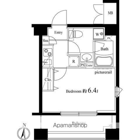 ヴェルト本所吾妻橋(1K/7階)の間取り写真