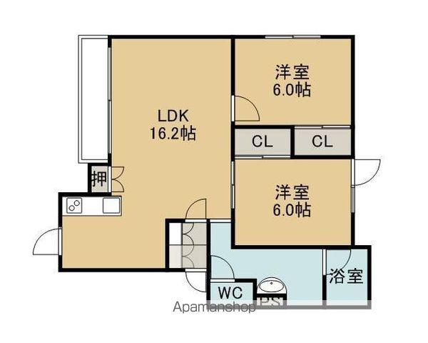 モンブラン6(2LDK/2階)の間取り写真