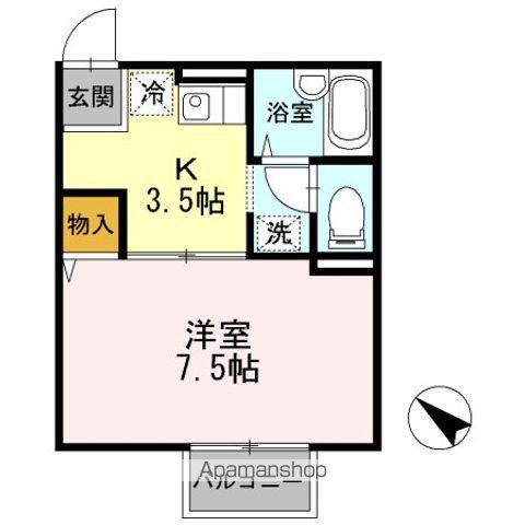 メゾン ミツワ(1K/2階)の間取り写真