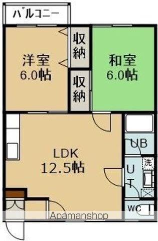 コーポチェリー(2LDK/3階)の間取り写真