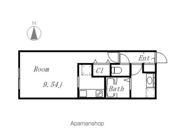 BRANCHE千代田(ワンルーム/3階)の間取り写真