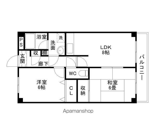 葵マンションⅡ(2LDK/2階)の間取り写真