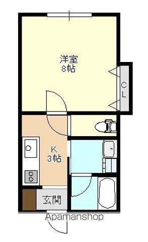 プリメール本町(1K/4階)の間取り写真