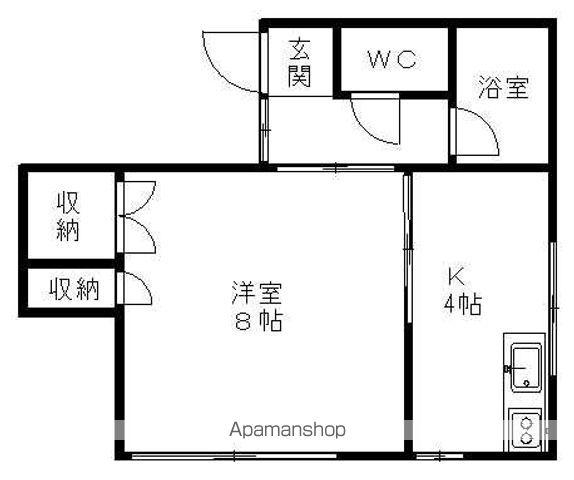 スチューデントハイツトヨハラ(1K/1階)の間取り写真
