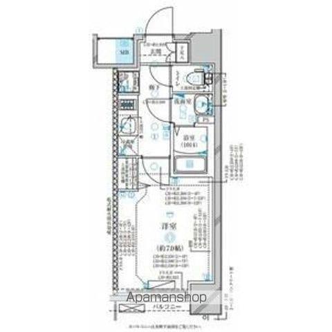 ディアレイシャス名古屋太閤通Ⅲ(1K/11階)の間取り写真