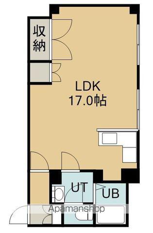 本町ハイツタイプⅠ(ワンルーム/2階)の間取り写真