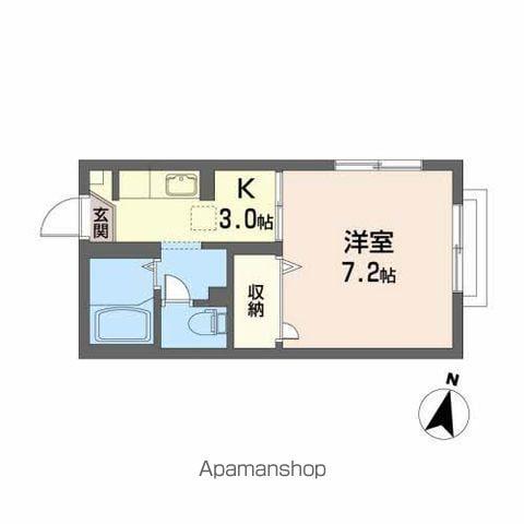 アヴニール北仙北(1K/1階)の間取り写真