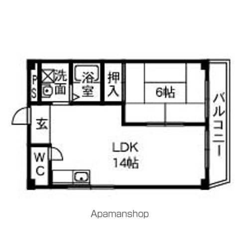 バグースⅠ(1LDK/1階)の間取り写真