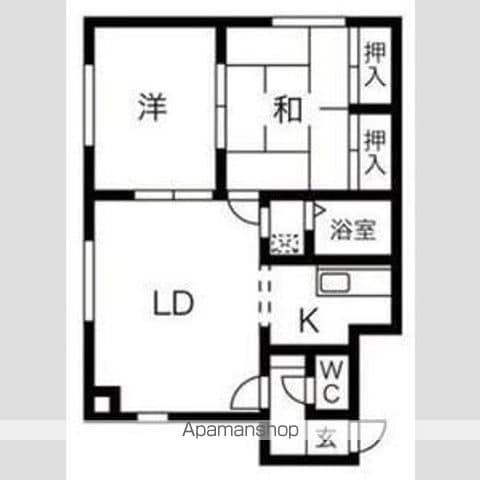 第3ホクホウハイツ(2LDK/2階)の間取り写真