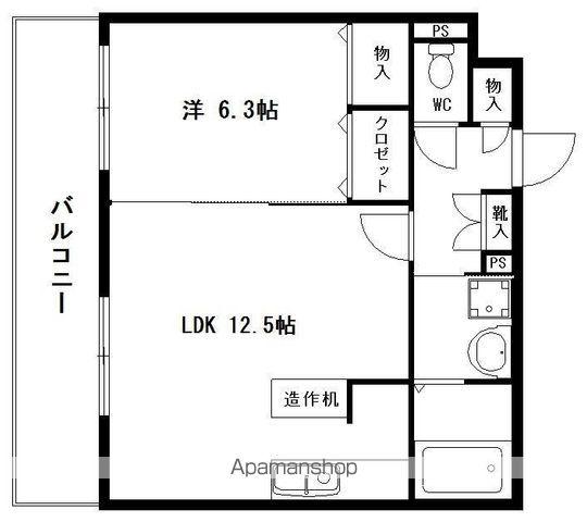 グランストーク大岩(1LDK/1階)の間取り写真