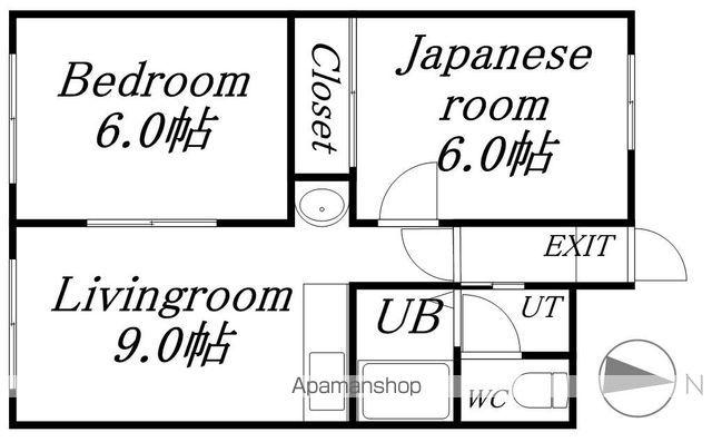 ラフォーレ36(2DK/1階)の間取り写真