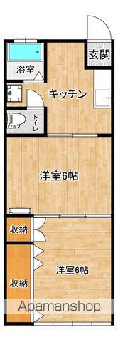 フラット水明(2K/1階)の間取り写真