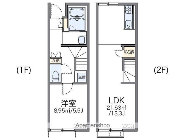 レオネクストパークサイドヒルⅡ(1LDK/1階)の間取り写真