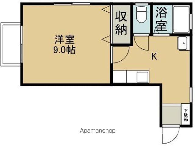 メイプル幸Ⅲ(1K/1階)の間取り写真