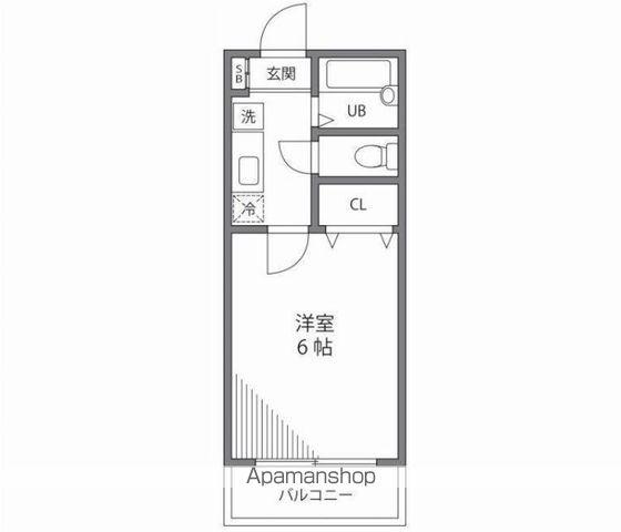 サンフォレスト(1K/1階)の間取り写真