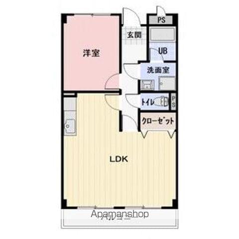 LIMPIAベルフラワー藤森(2DK/1階)の間取り写真