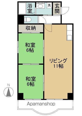 新舞子ビル(2LDK/3階)の間取り写真
