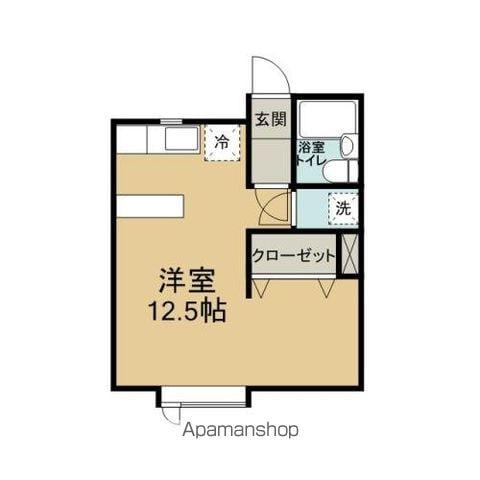 GEORGE Ⅴ(ワンルーム/2階)の間取り写真