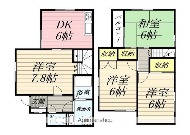 駒岡コートタウンD棟(4DK)の間取り写真