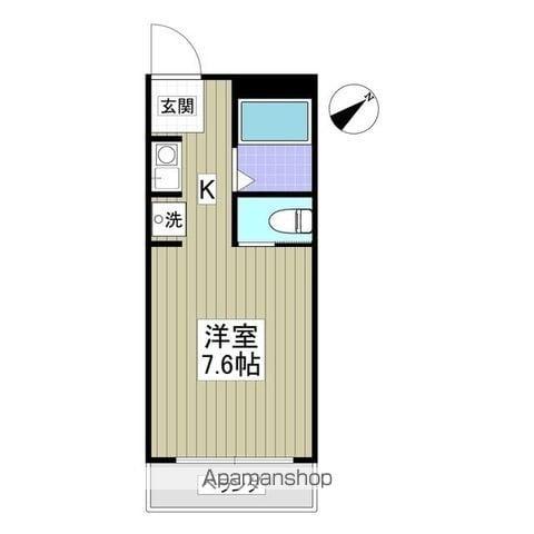 リブレス戸塚(ワンルーム/2階)の間取り写真