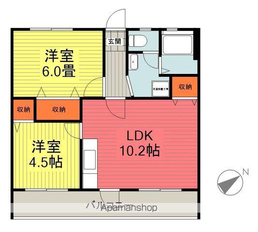 大森ハイツ(2LDK/2階)の間取り写真