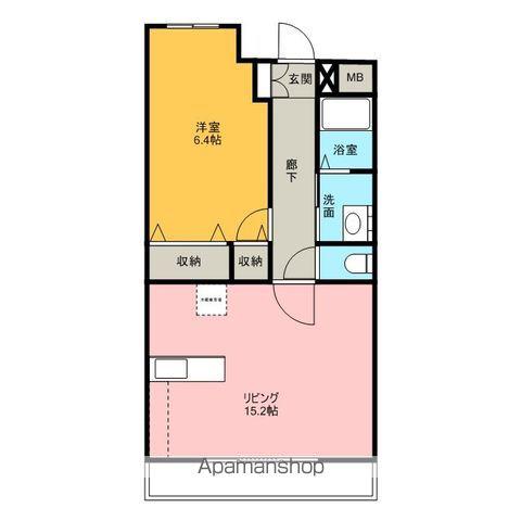 アムール住吉(1LDK/3階)の間取り写真