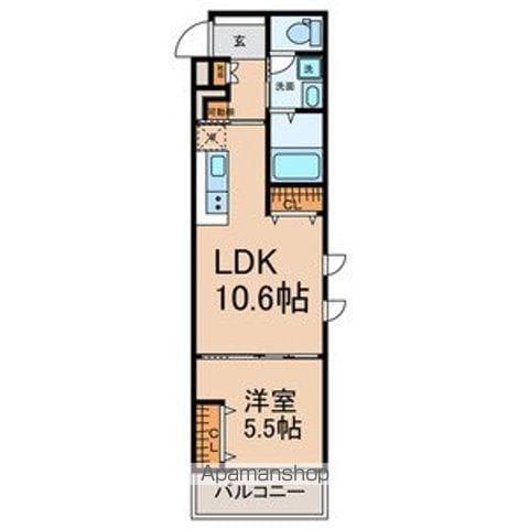 COZY豊岡通(1LDK/3階)の間取り写真